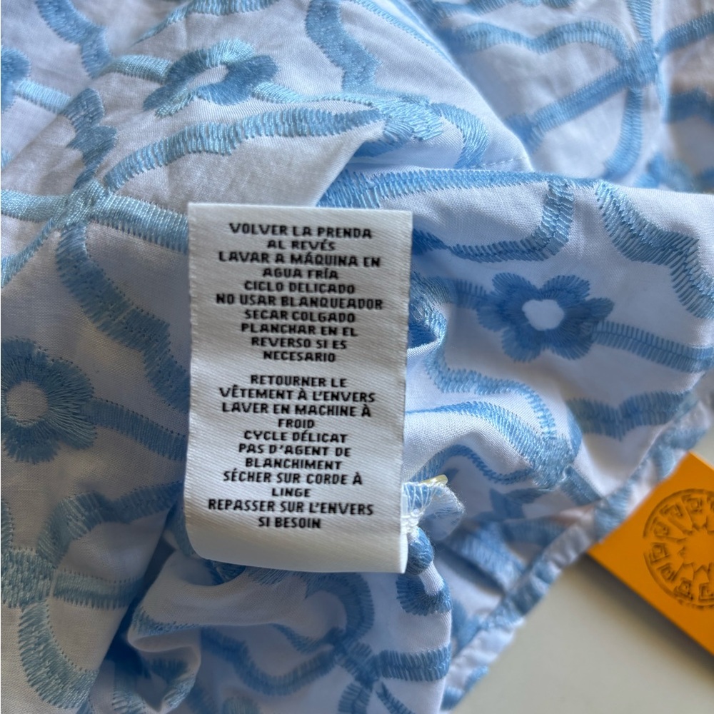 NWT Ruby Rd Plus Size 2X Blue White Embroidered V… - image 10